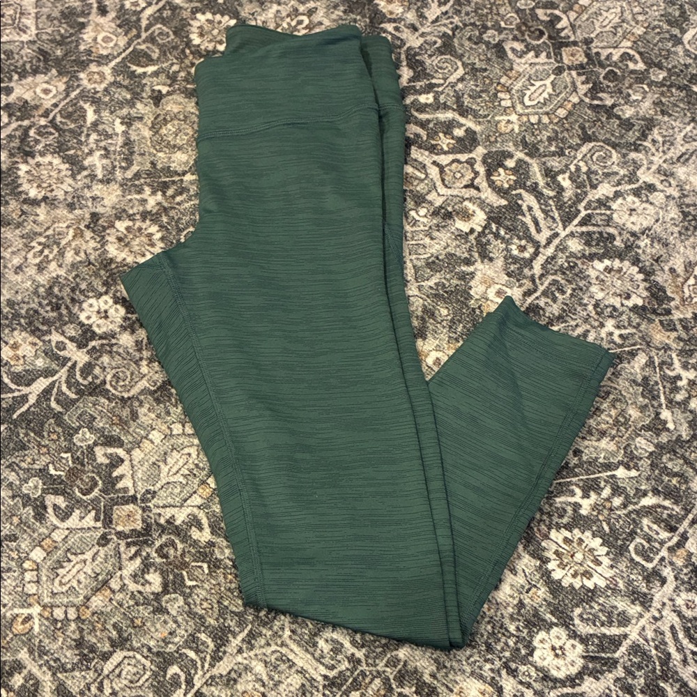 Outdoor Voices Forest Green Textured Leggings